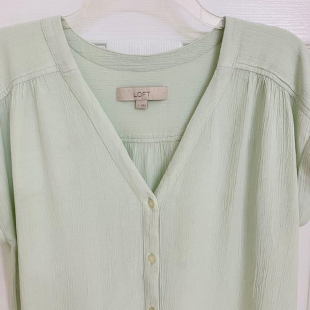 LOFT V-neck blouse - Picture 2 of 8